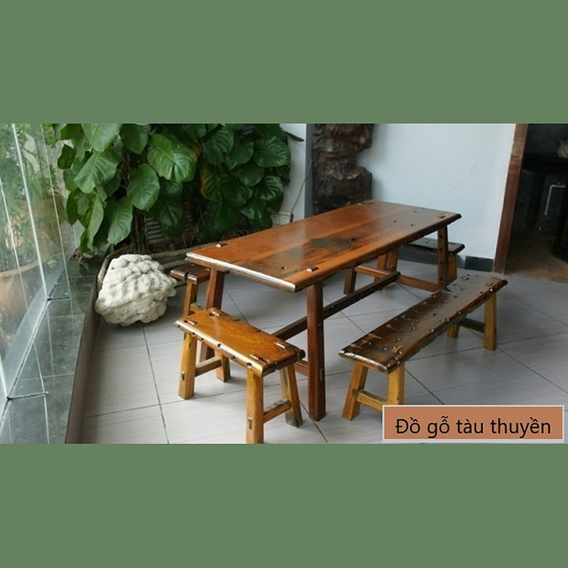 Bàn ăn GTT-130 gỗ tàu thuyền