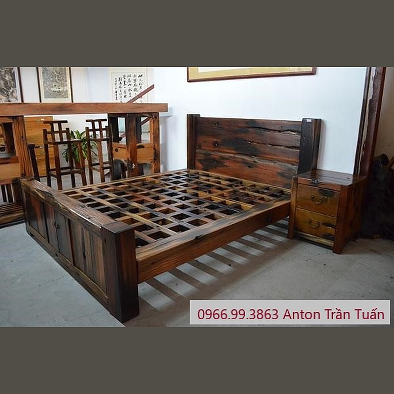Giường ngủ GTT-139 gỗ tàu thuyền