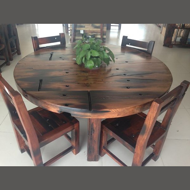 Bàn ăn GTT-057 gỗ tàu thuyền