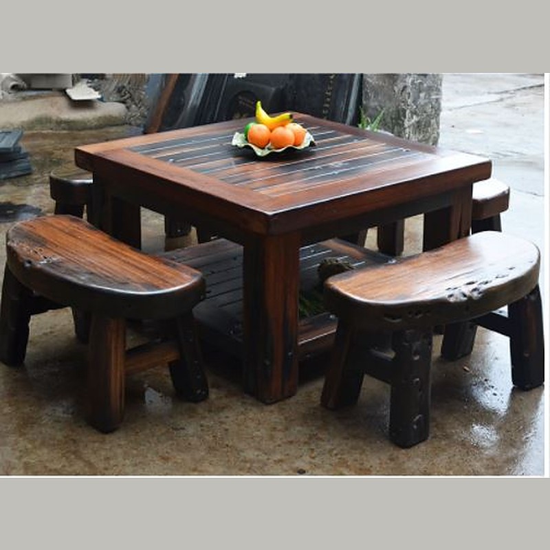 Bàn ăn GTT-056 gỗ tàu thuyền