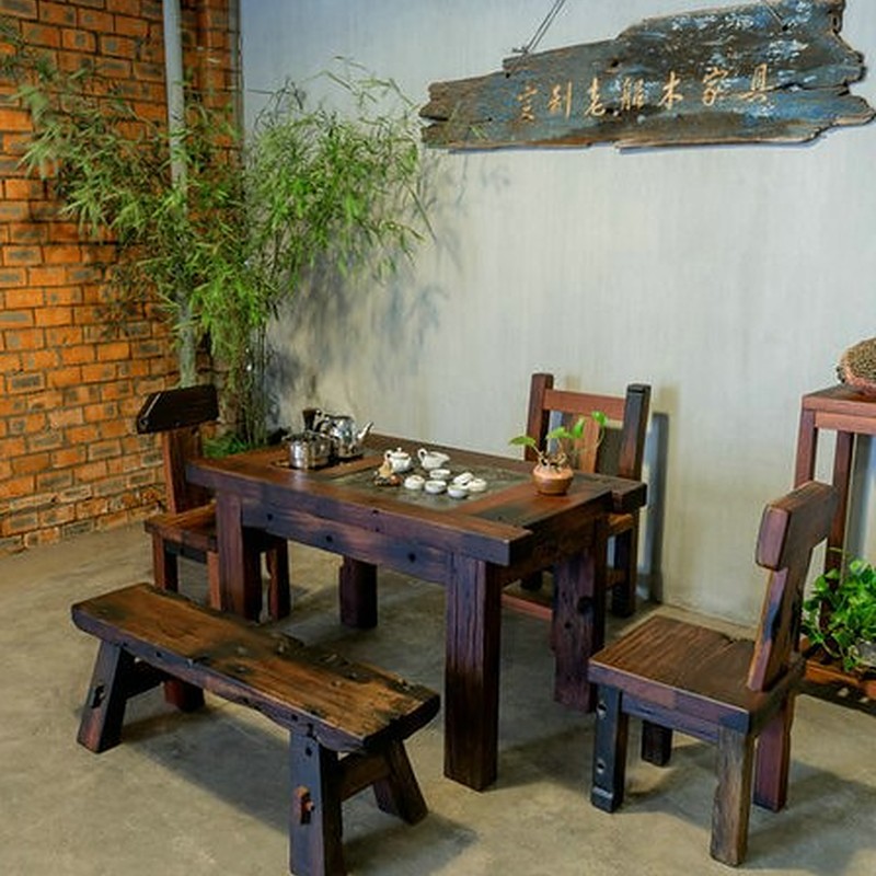 Bàn trà GTT-026 gỗ táu tàu thuyền
