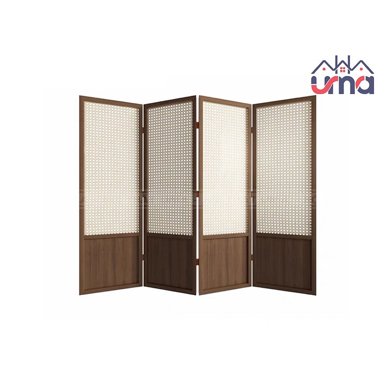 Vách Ngăn Gỗ Chữ Nhật Mây Mắt Cáo VNG017