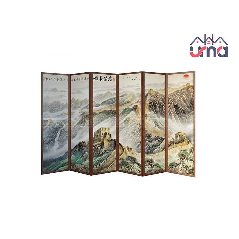 Vách Ngăn Gỗ 6 Cánh In 3D Đẹp Mắt VNG011