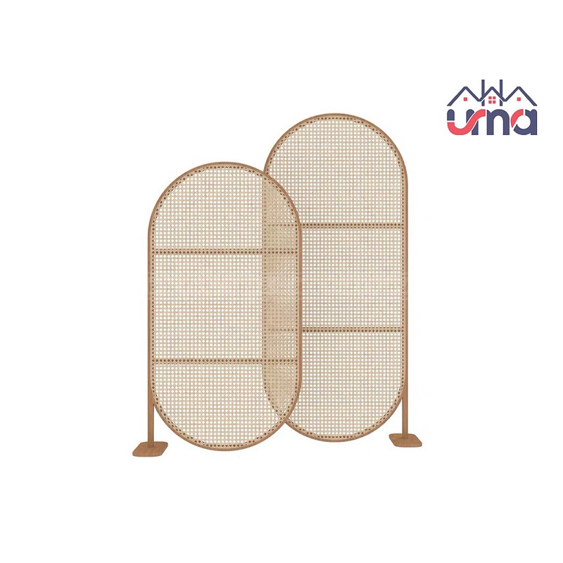 Vách Ngăn Gỗ 2 Cánh Hình Oval Tinh Tế VNG016