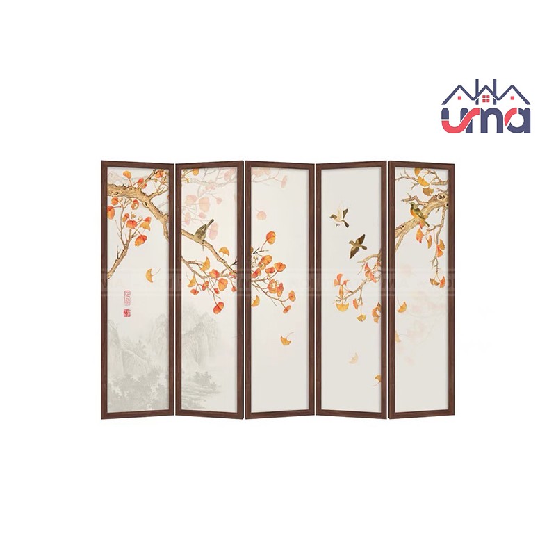 Vách Ngăn Gỗ 5 Cánh In 3D Cao Cấp VNG010