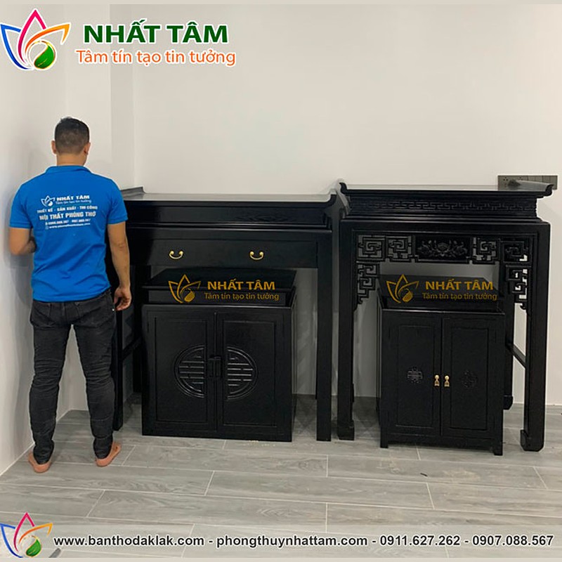Combo bàn thờ Phật kết hợp Gia Tiên BD-1011