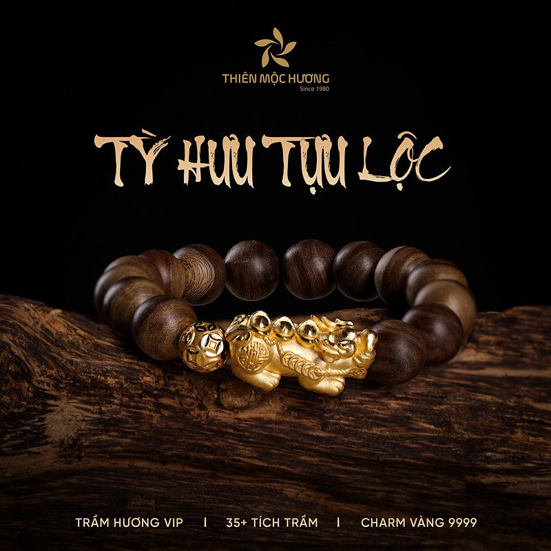 Vòng Tay Trầm Hương Tỳ Hưu Tựu Lộc – Masterpiece of Pixiu