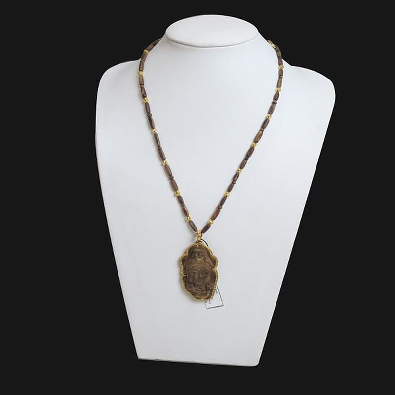 Dây chuyền Quan Âm Trầm Hương Philippine Mix Vàng 18K DC230916