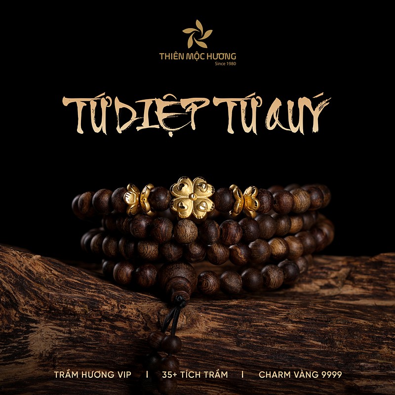 Vòng Tay Trầm Hương Tứ Diệp Tứ Quý – Masterpiece Of Nature